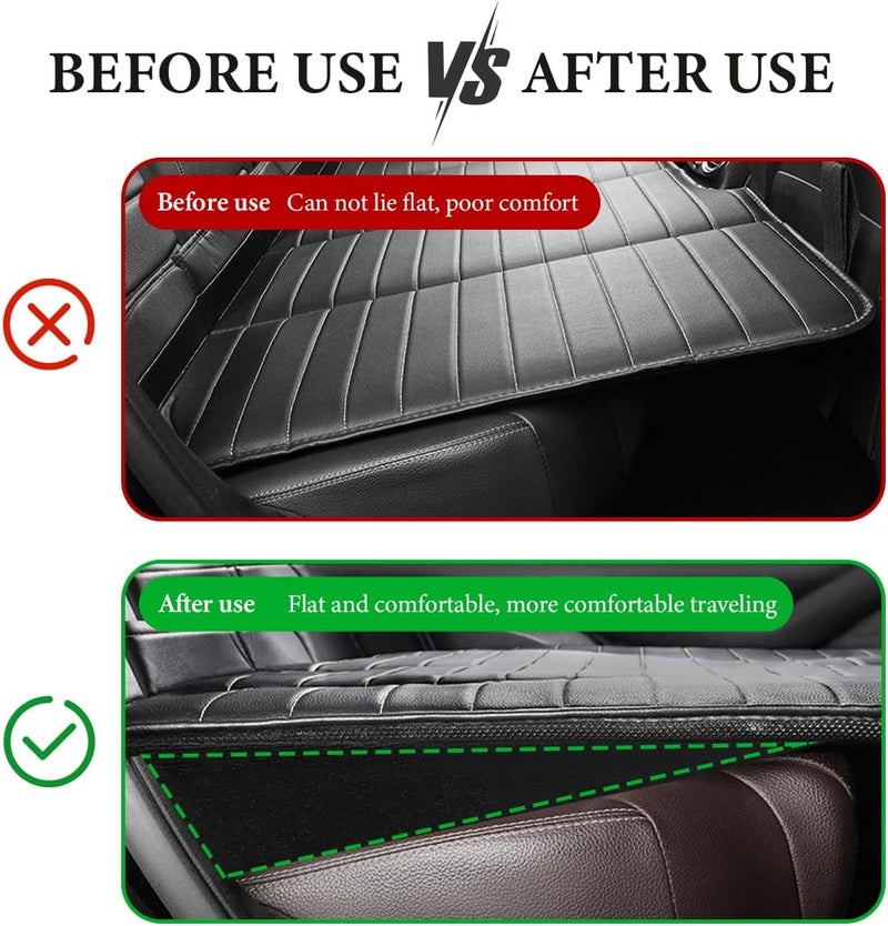FSTURIOS 2PCS Auto Seat Wedge Leveling Cushion, Comfortable Ergonomic Wedge Foam Pad Car Seat Cushion, Angled Design Rear Seat Pad Office Chair Support Cush ion for Pain Relief - Image 5